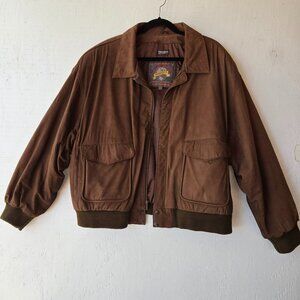 1X Size Adventure Bound Cognac Brown Suede Jacket